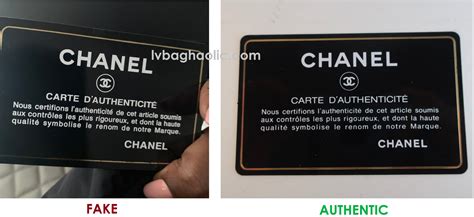 chanel fake authenticity card|chanel identification.